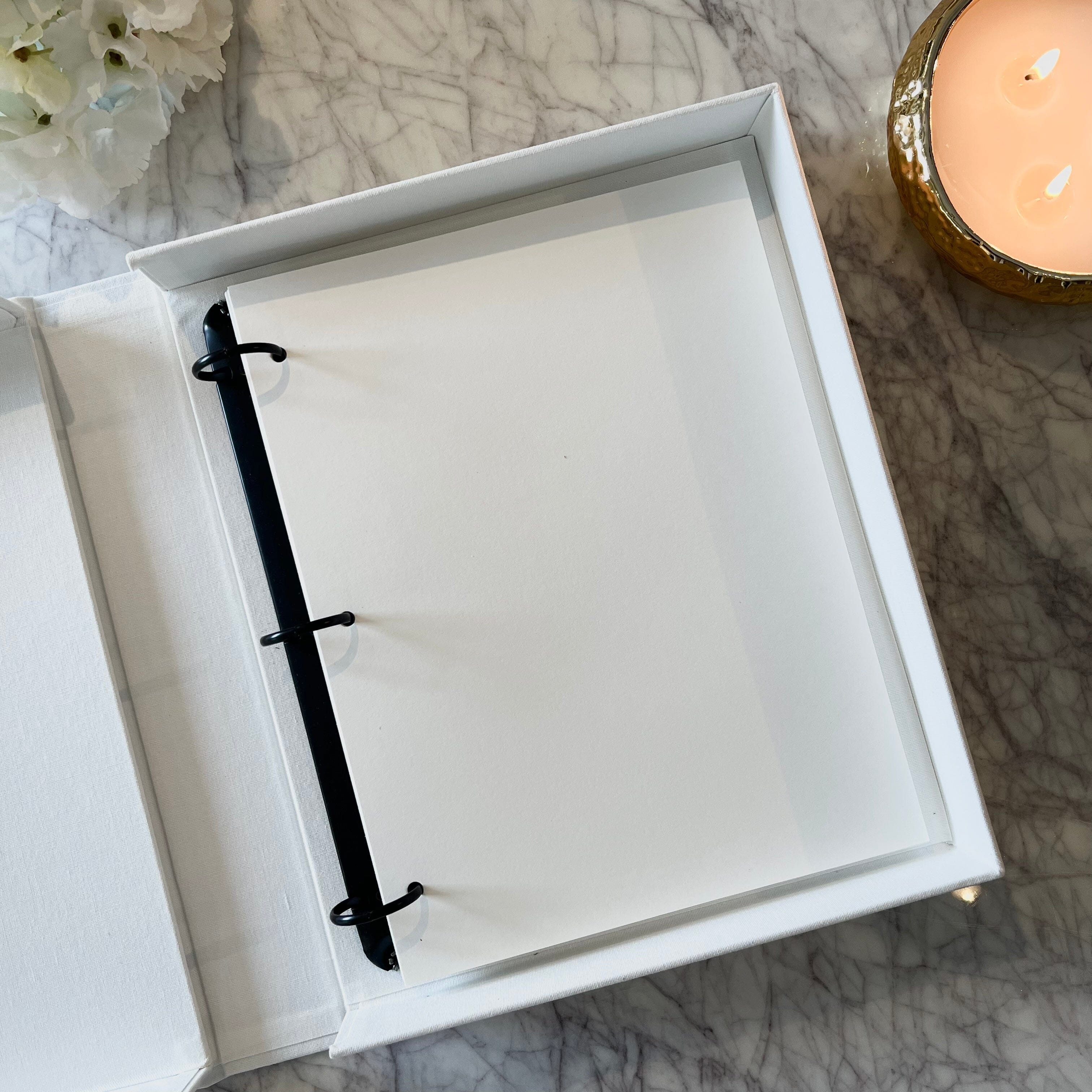'A Love Story' Cream & Gold Luxury Wedding Photo Album - Image 2