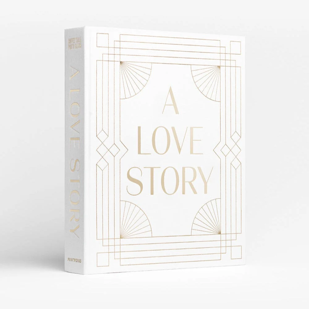 'A Love Story' Cream & Gold Luxury Wedding Photo Album - Image 4
