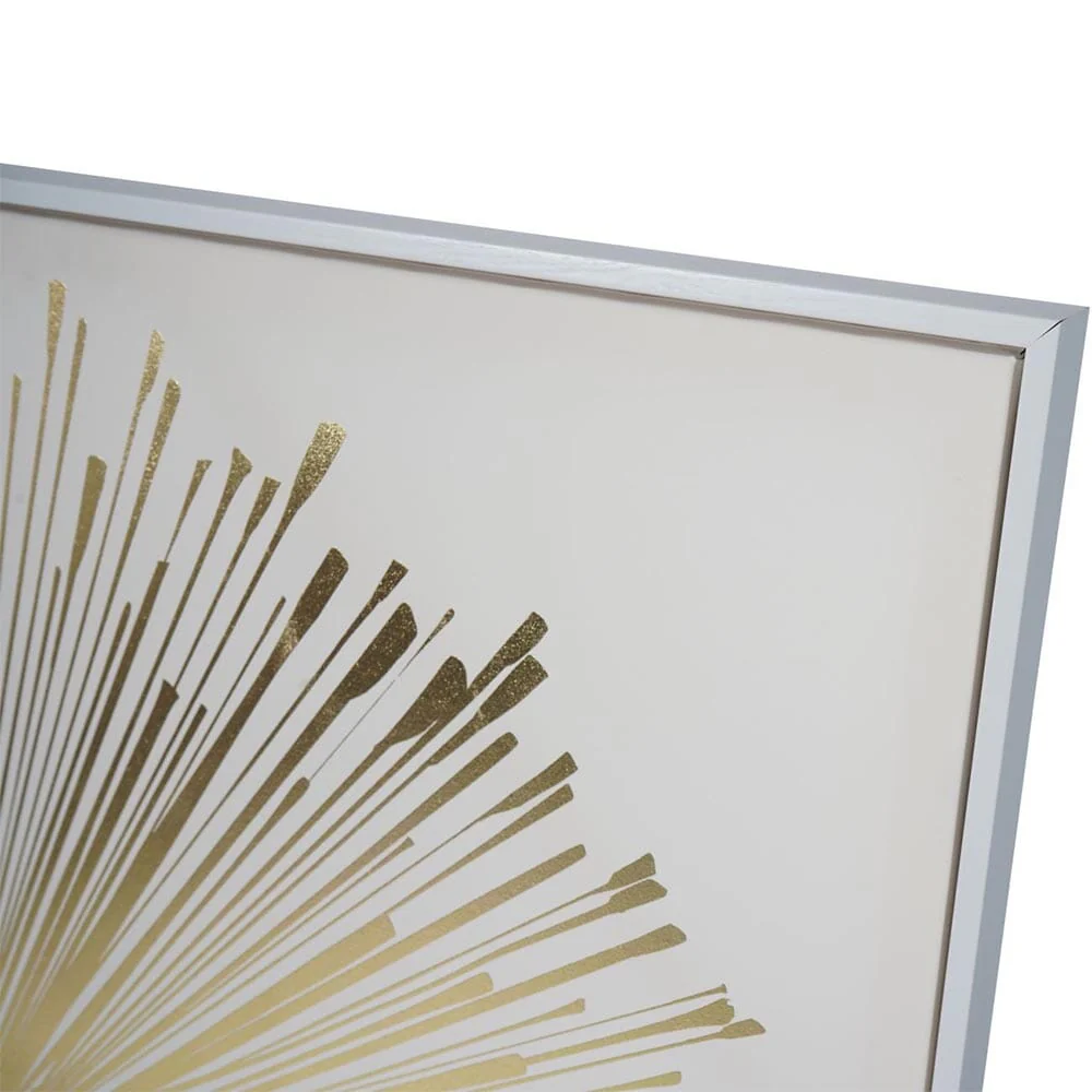 Aaliyah Golden Sunburst Large Framed Canvas Wall Art - Image 3