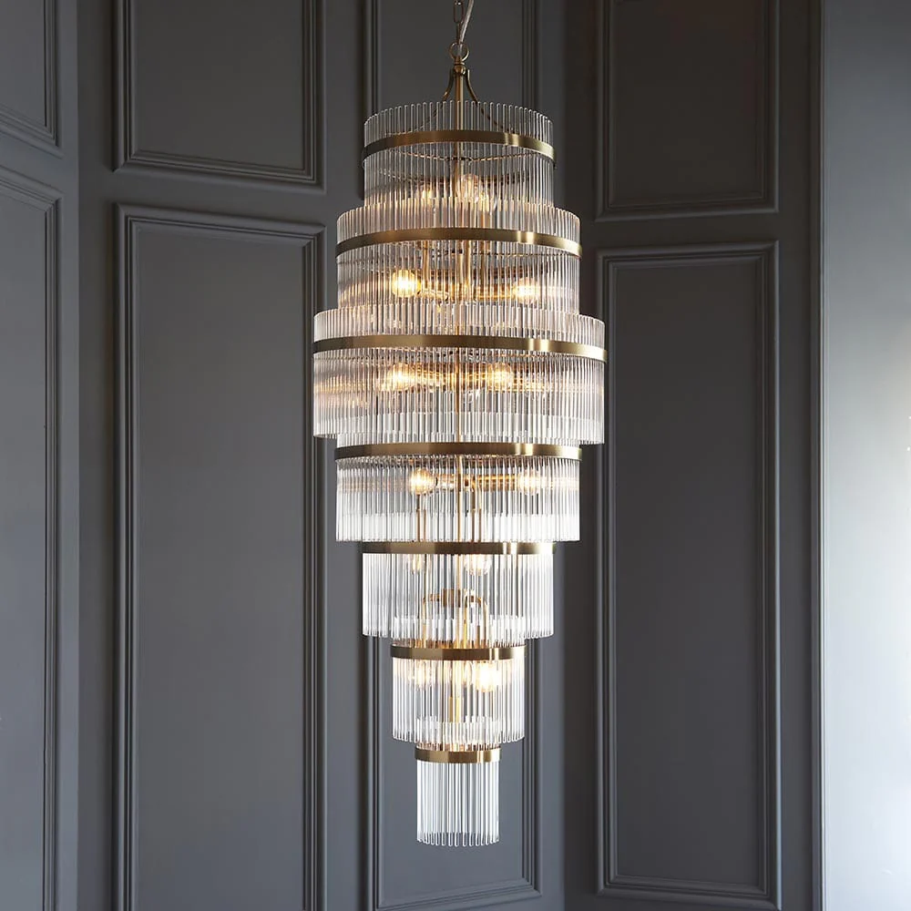 Abella XL Light Gold 21 Light Tiered Pendant Ceiling Light