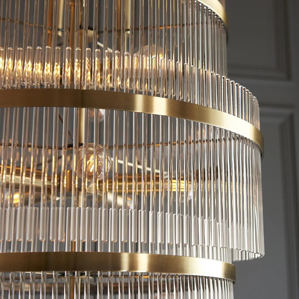 Abella XL Light Gold 21 Light Tiered Pendant Ceiling Light - Image 2