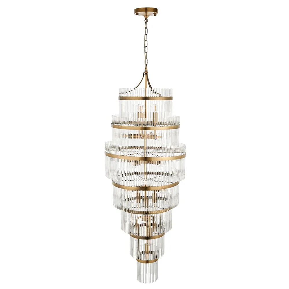 Abella XL Light Gold 21 Light Tiered Pendant Ceiling Light - Image 3