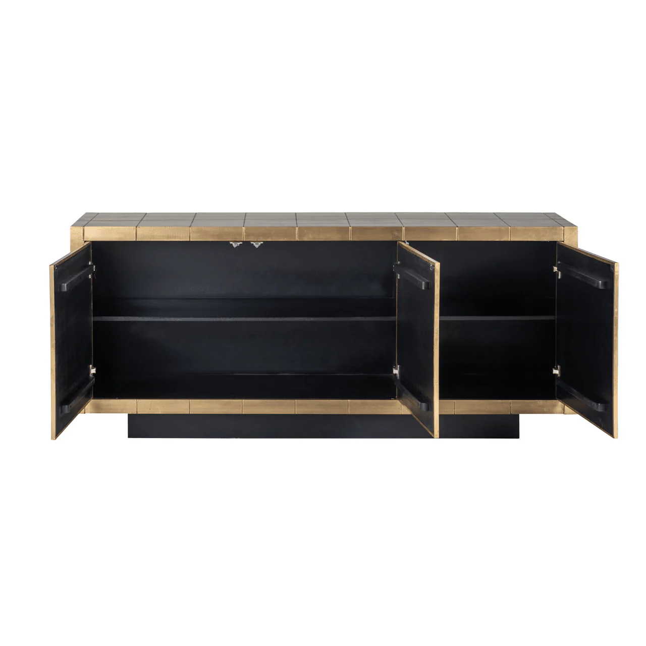 Abitha Luxury Brushed Gold 3 Door Sideboard - Image 5