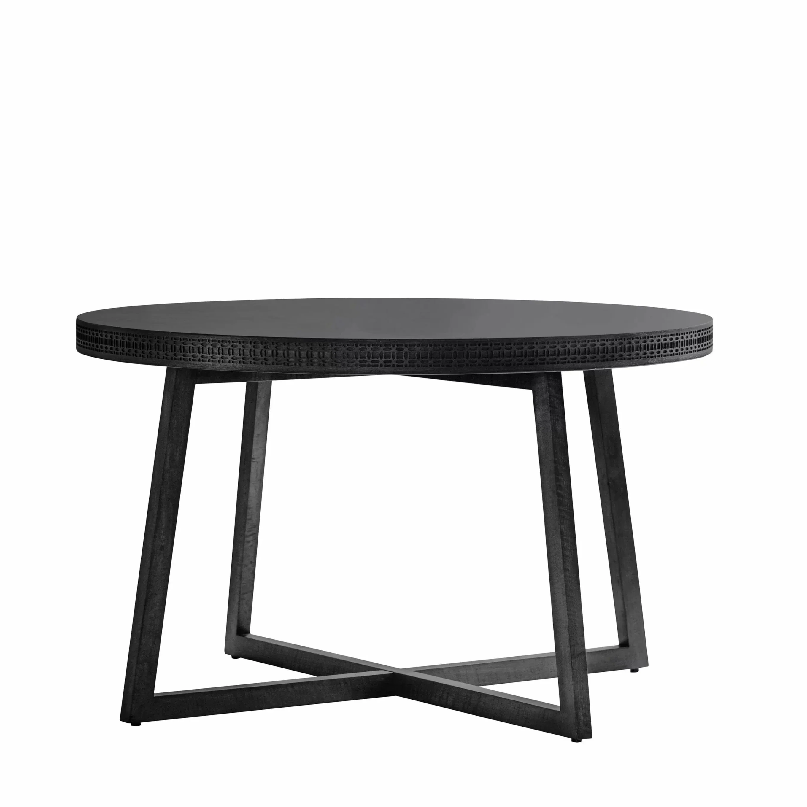 Adelyn Round Black Wooden Dining Table - Image 3