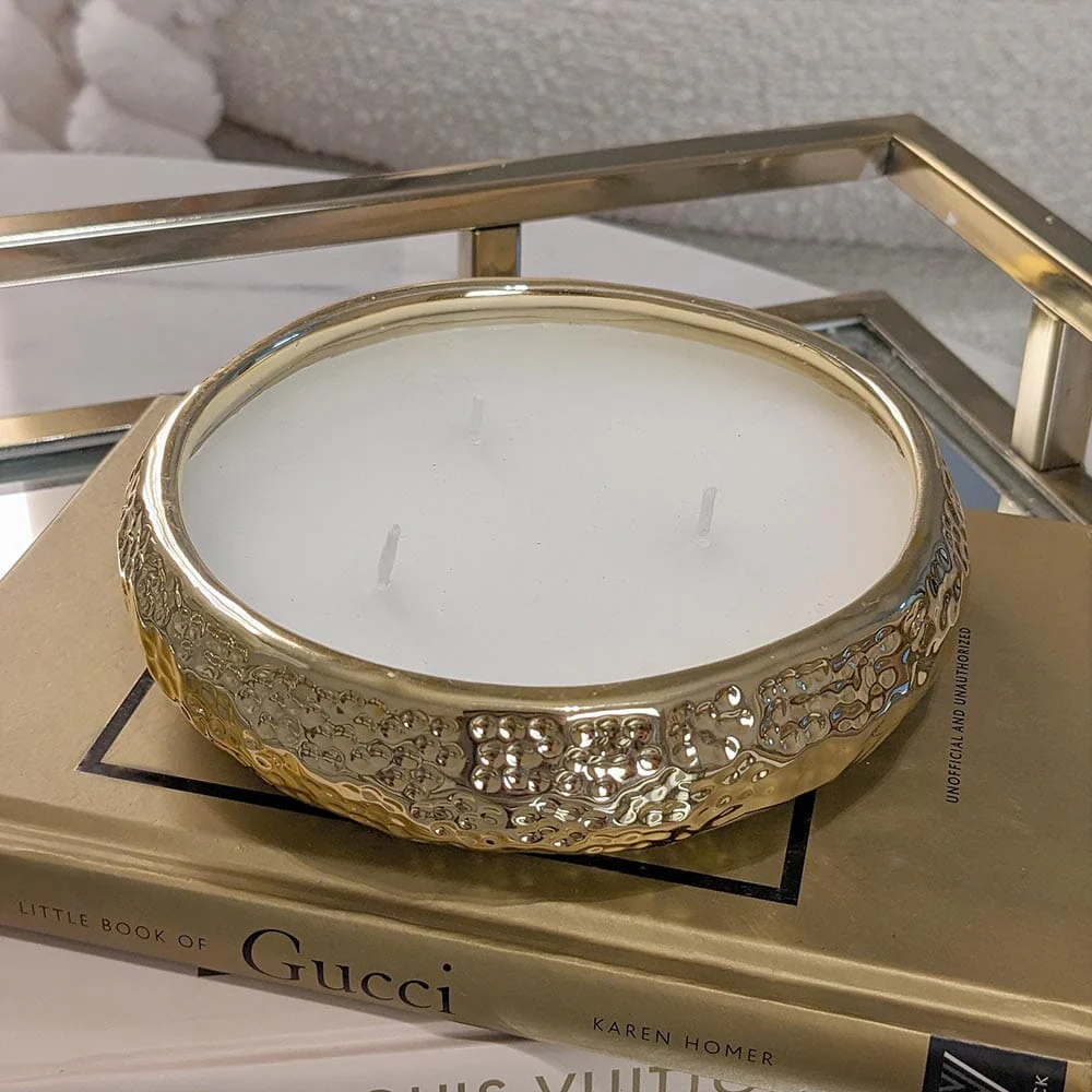 Aeolian 3 Wick Gold Scented Candle - Image 5