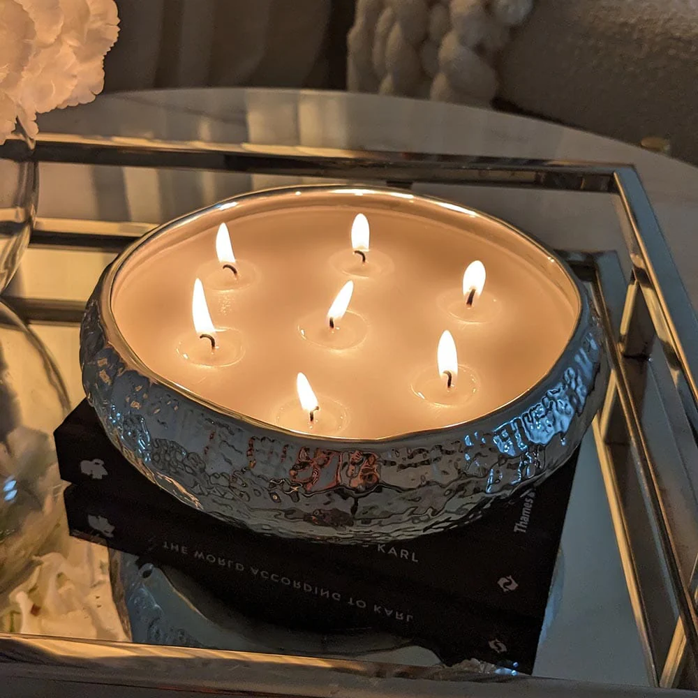 Aeolian 7 Wick Silver Scented Candle - Image 4