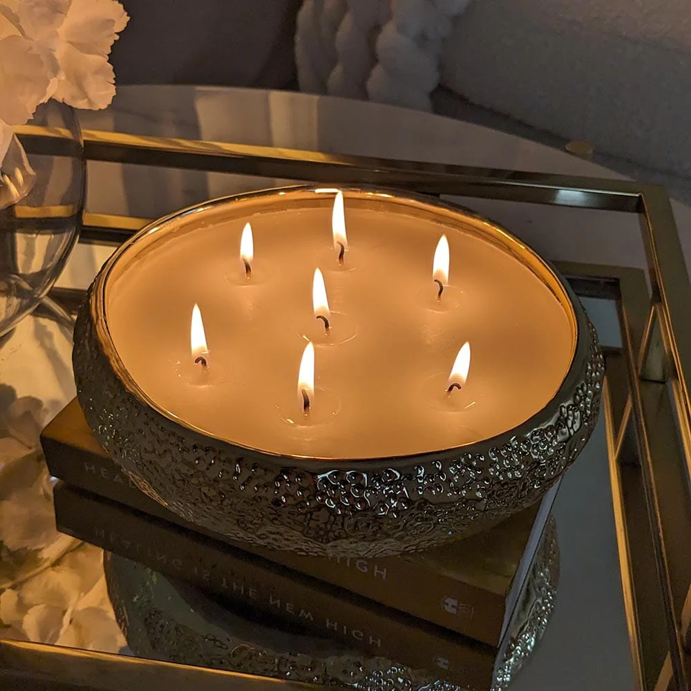 Aeolian 7 Wick Gold Scented Candle - Image 4
