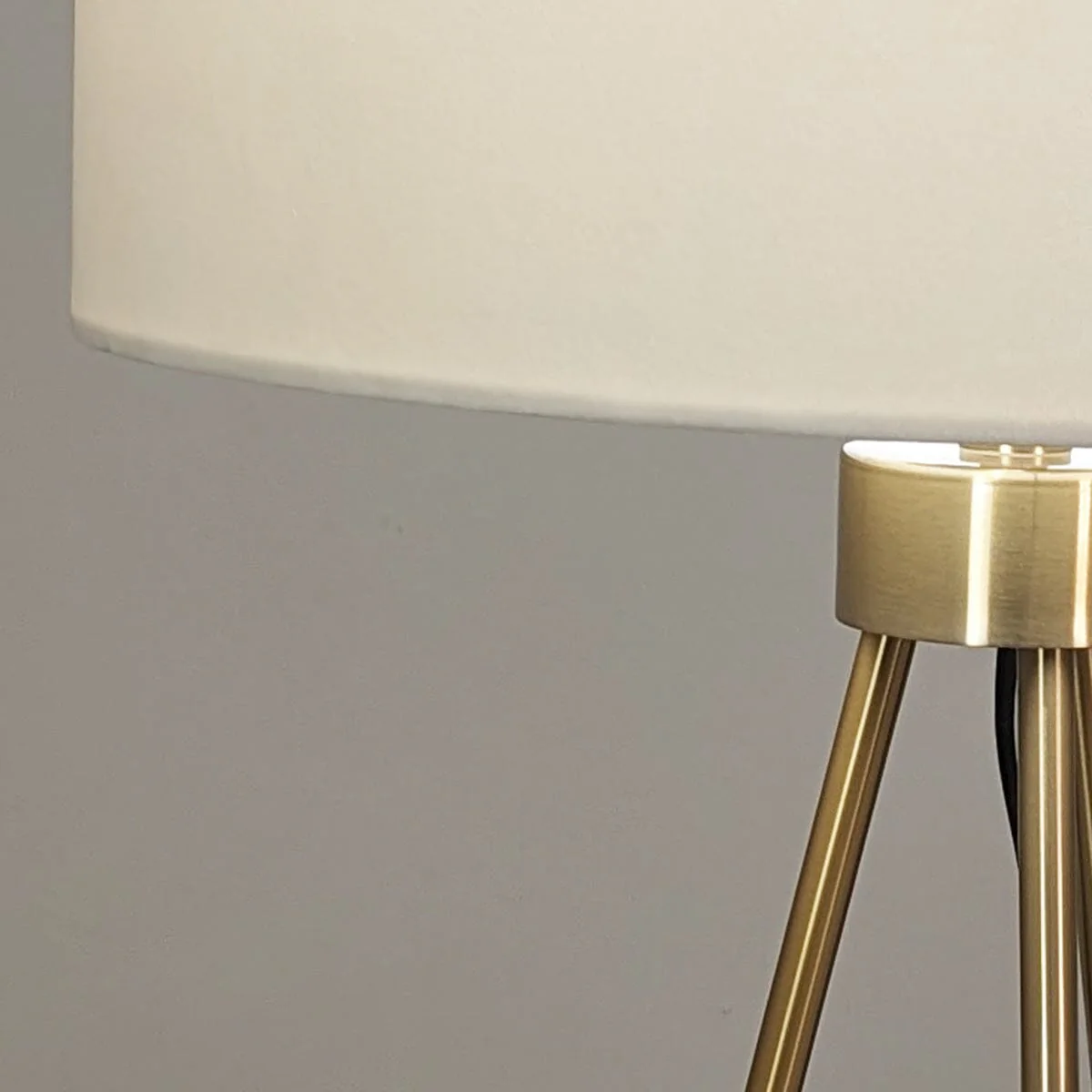 Akira Gold Tripod Floor Lamp with Ivory Shade - Image 2