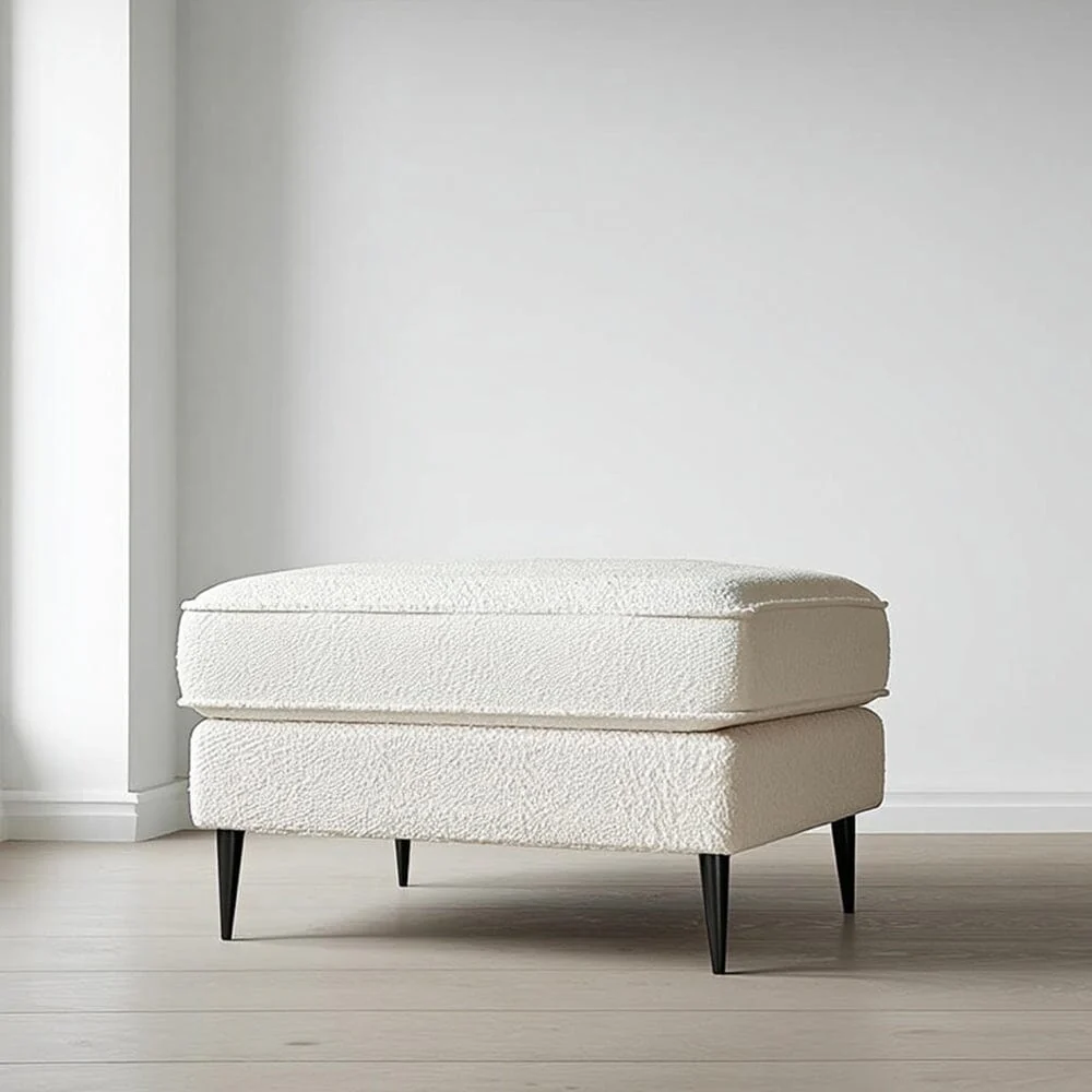 Alaina Cloud Bouclé Sofa Range with Black Legs - Image 6