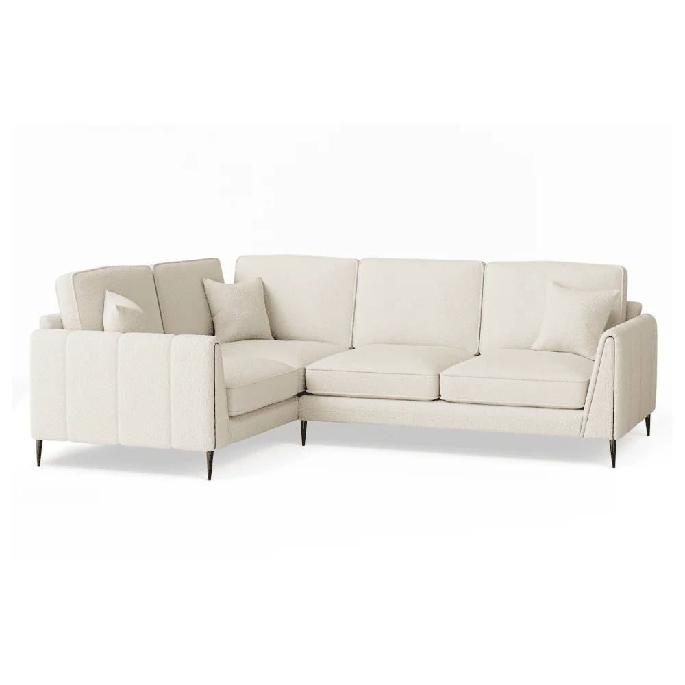 Alaina Cloud Bouclé Sofa Range with Black Legs - Image 7
