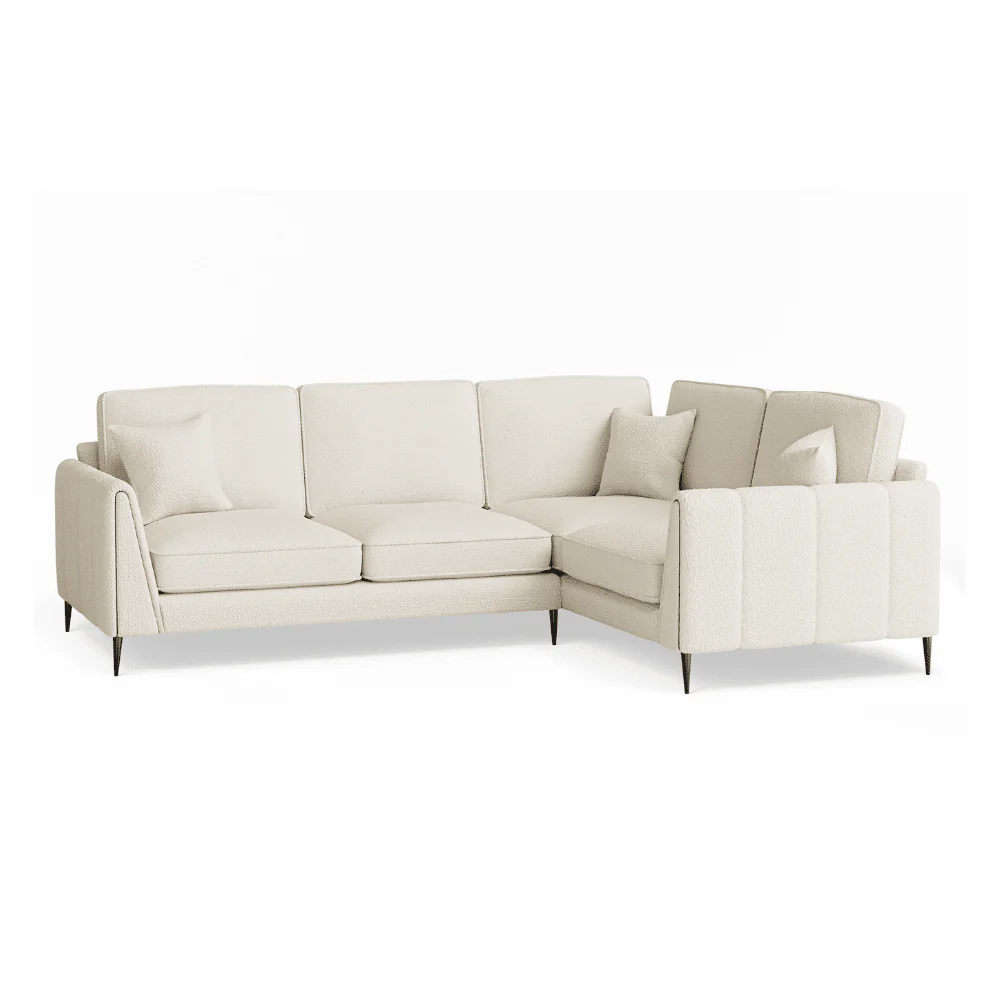 Alaina Cloud Bouclé Sofa Range with Black Legs - Image 8