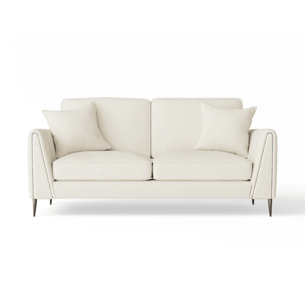 Alaina Cloud Bouclé Sofa Range with Black Legs - Image 9
