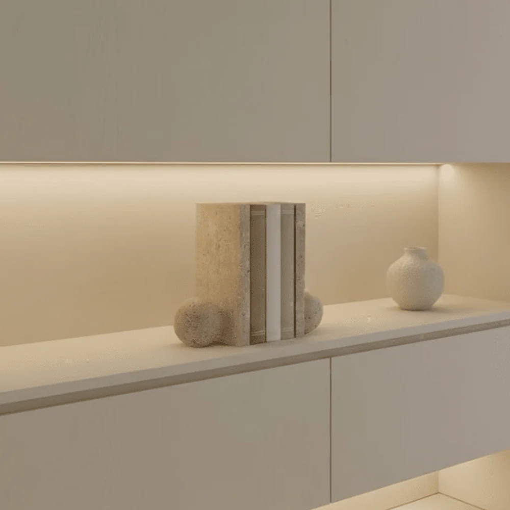 Alba Warm Marble Effect Decorative Bookends