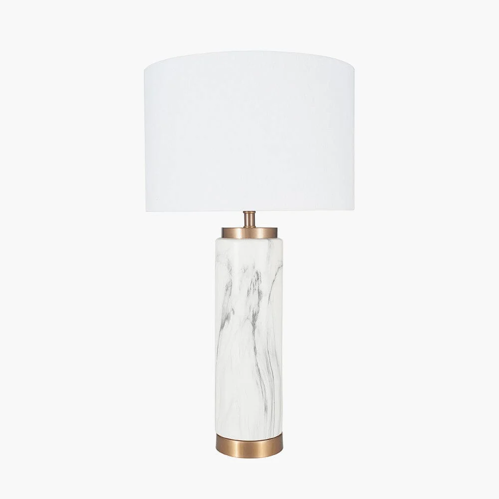 Alessia Marble Effect Ceramic Table Lamp - Image 2