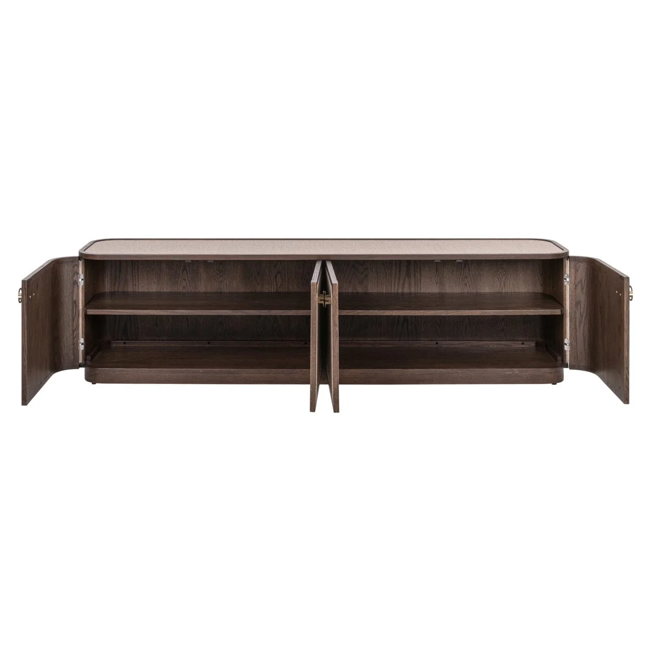 Alexandra Luxury Linen & Dark Brown Oak 4 Door TV Unit - Image 6