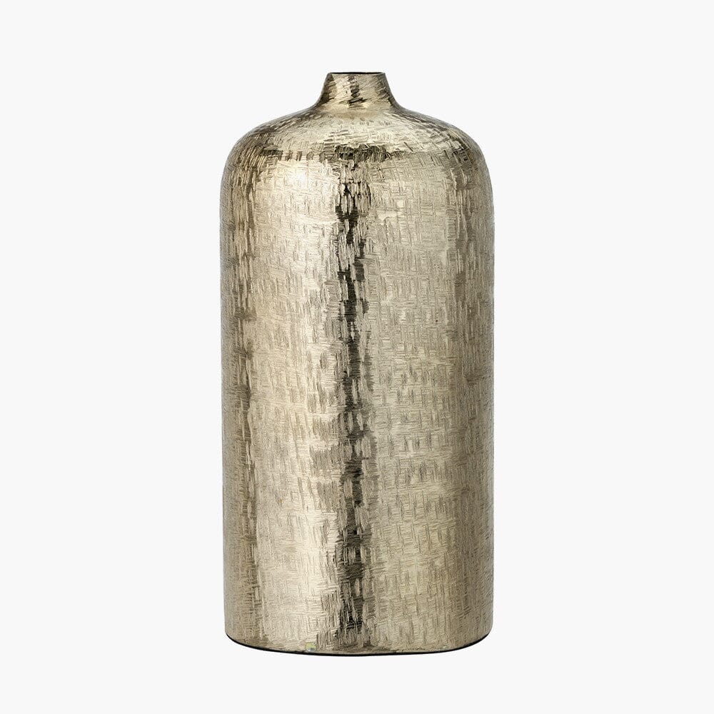 Alina Gold Hammered Metal Decorative Vase - Image 2