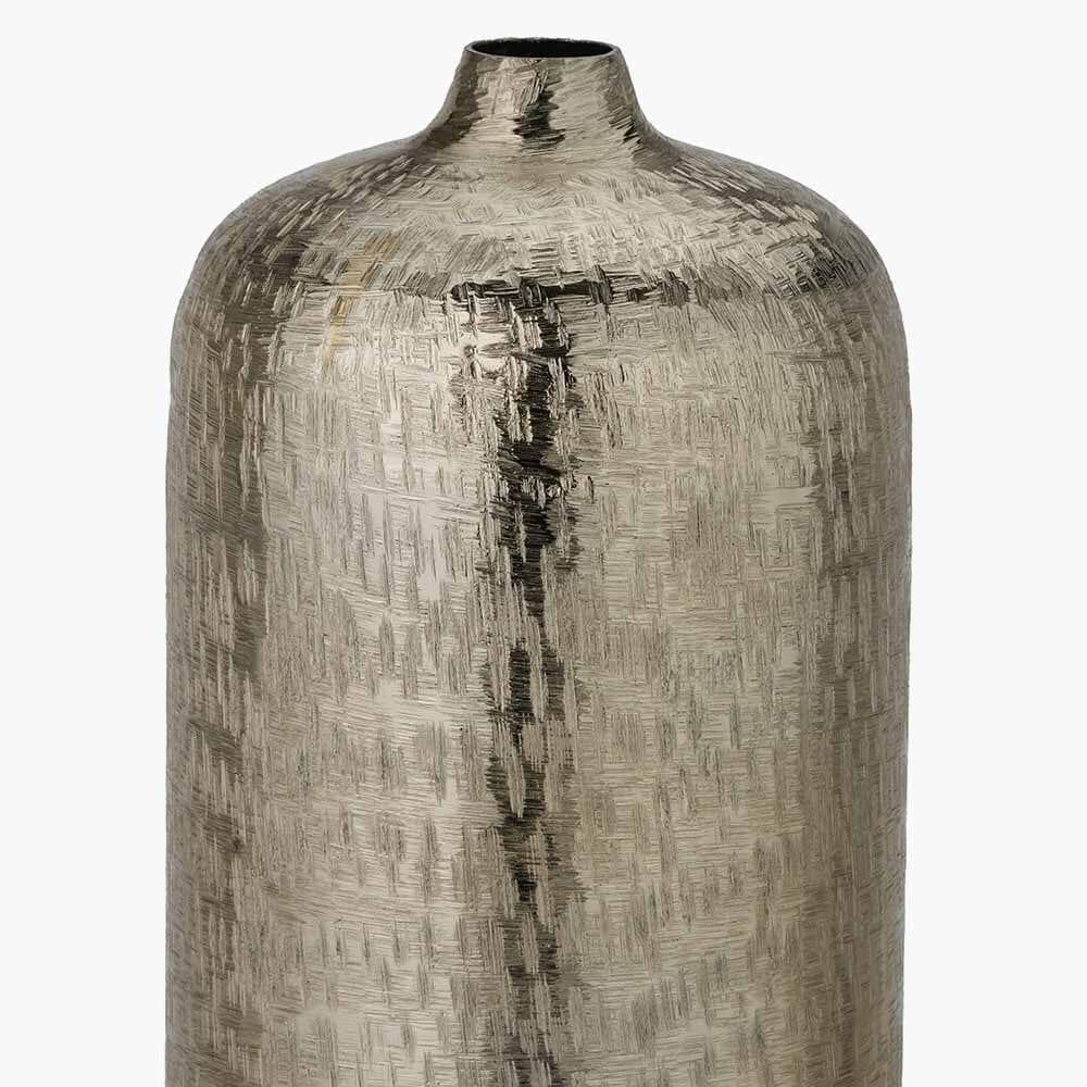 Alina Gold Hammered Metal Decorative Vase - Image 3