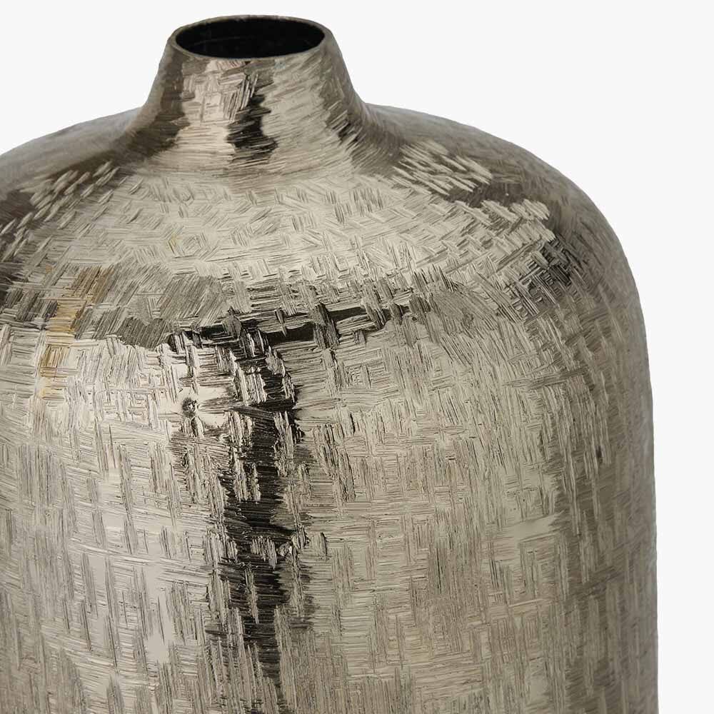 Alina Gold Hammered Metal Decorative Vase - Image 4