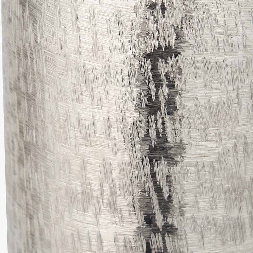 Alina Silver Hammered Metal Decorative Vase - Image 2
