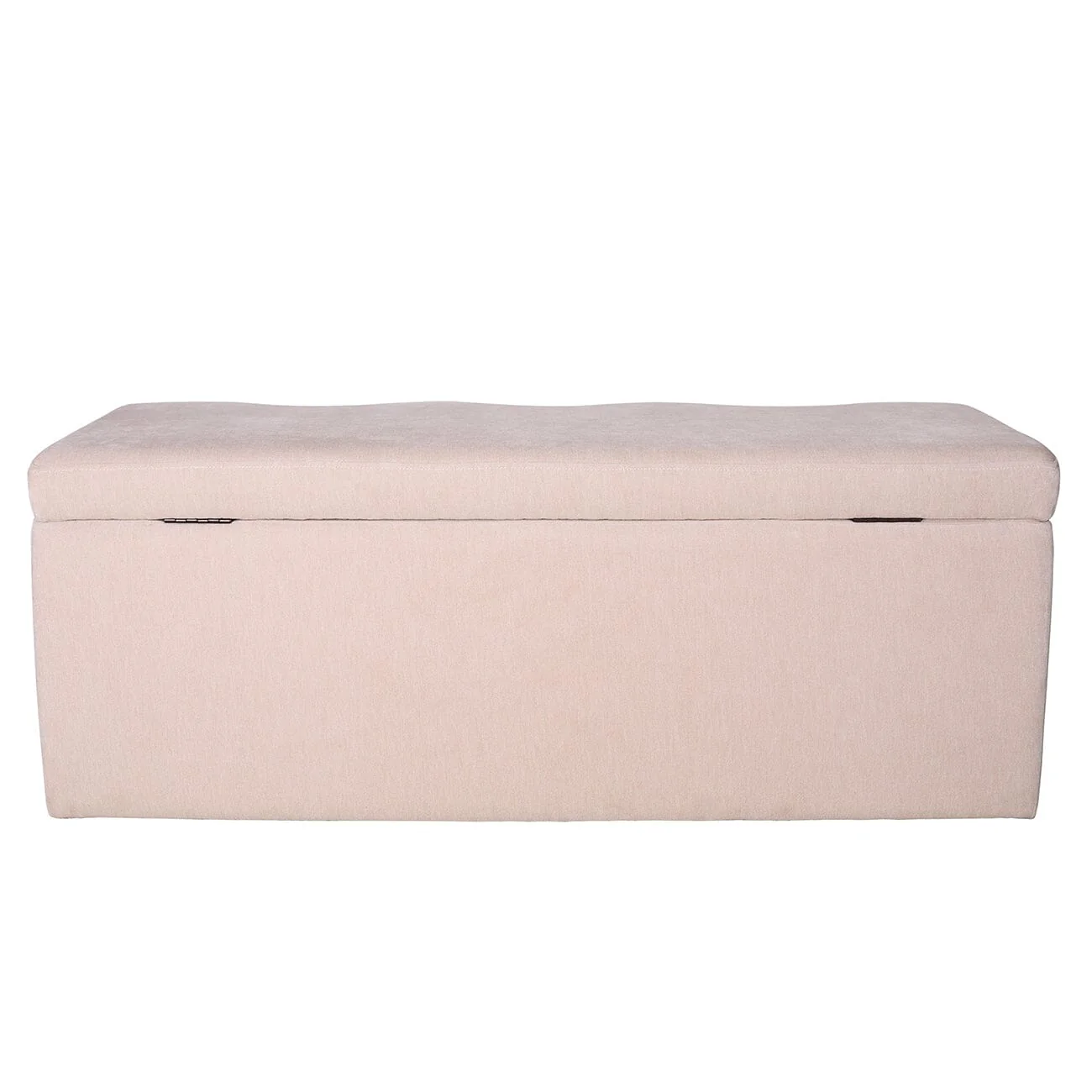 Alissia Warm Stone Velvet Squiggle Edge Storage Bench - Image 4