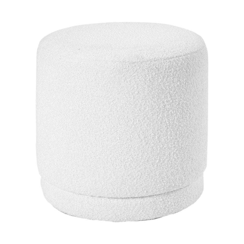 Alora Ivory Boucle Pouffe - Image 2
