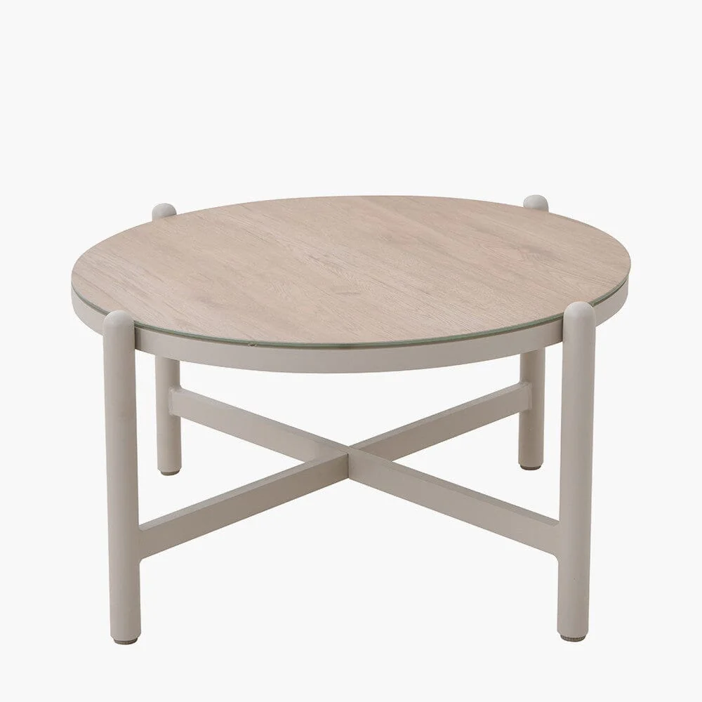 Amalfi Outdoor Cream & Natural Rope Weave Armchair and Coffee Table Set - Image 5