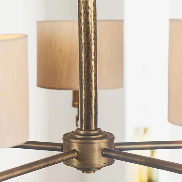 Amayah Bronze Hammered Effect 5 Pendant Ceiling Light - Image 4