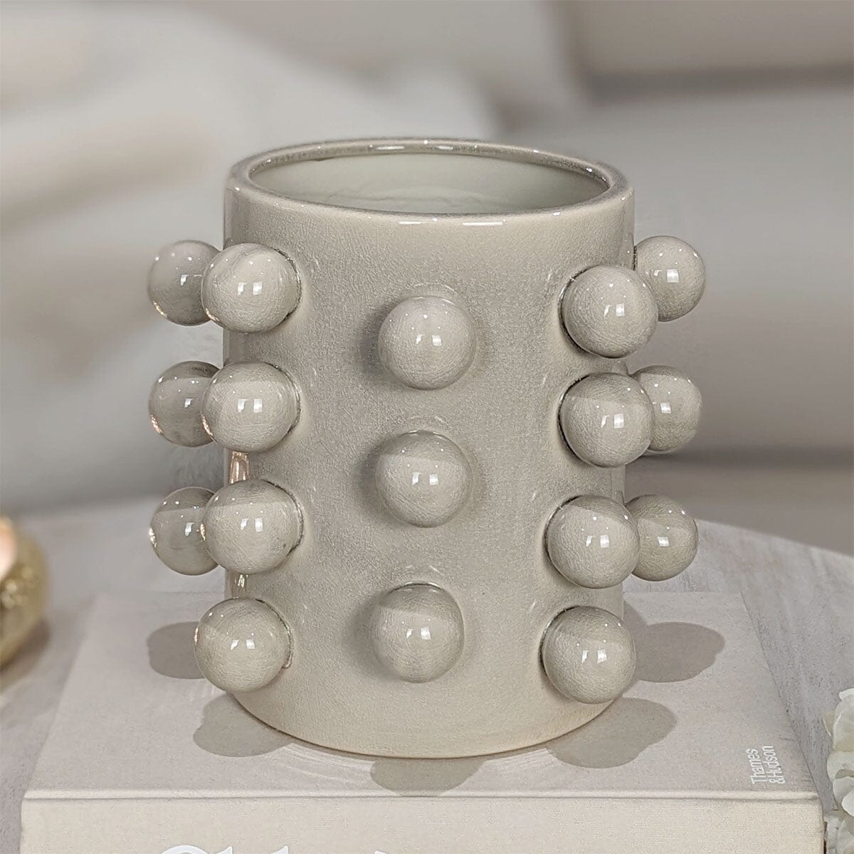 Amelie Cream Bobble Effect Vase - Image 3