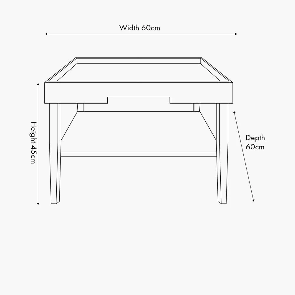 Amiya Black Wood Veneer Square Coffee Table - Image 5