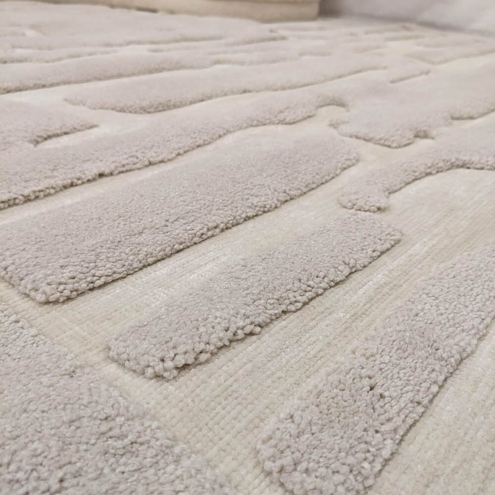 Amore Ivory Textured Abstract Rug - Image 3