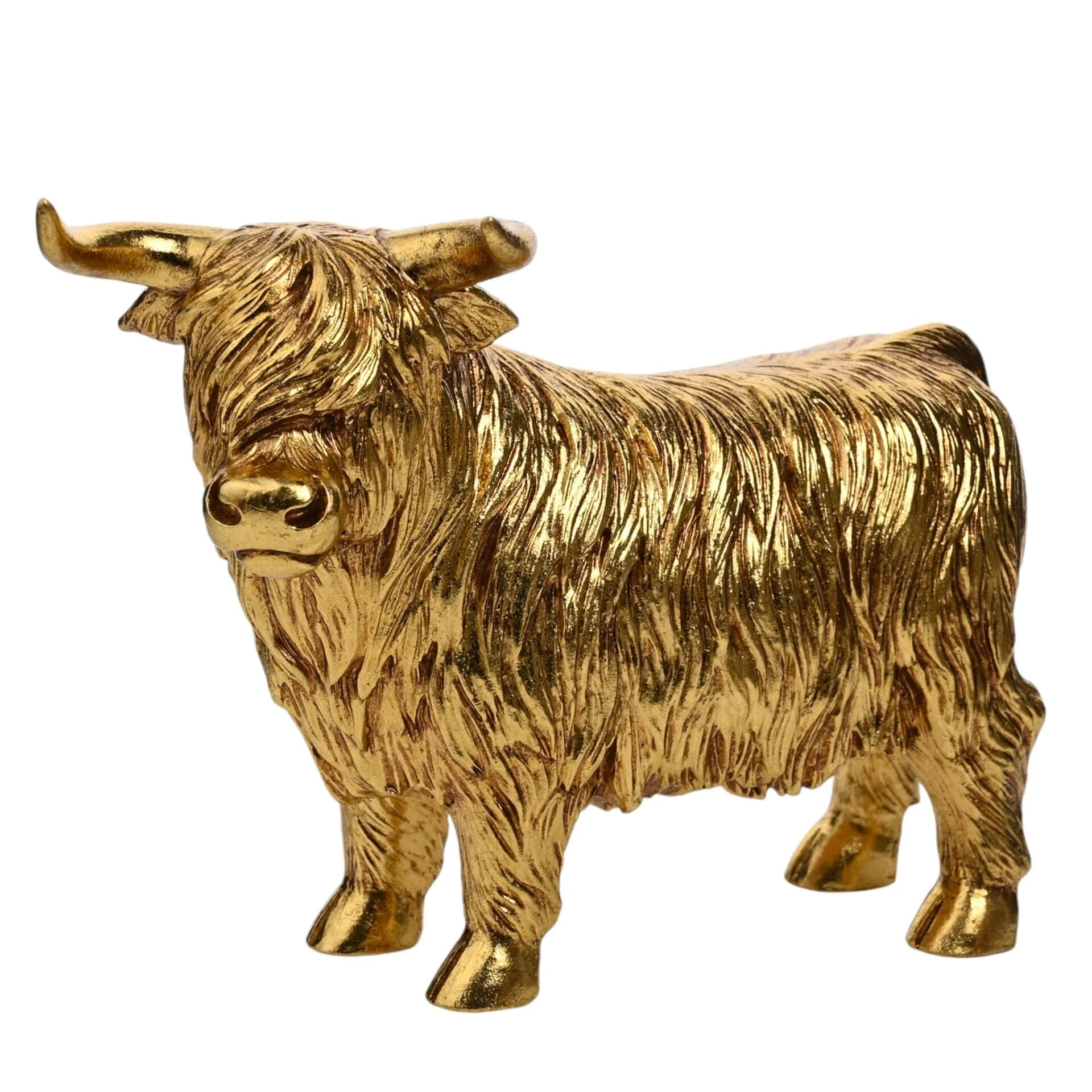 Angus Gold Highland Cow Ornament - Image 4