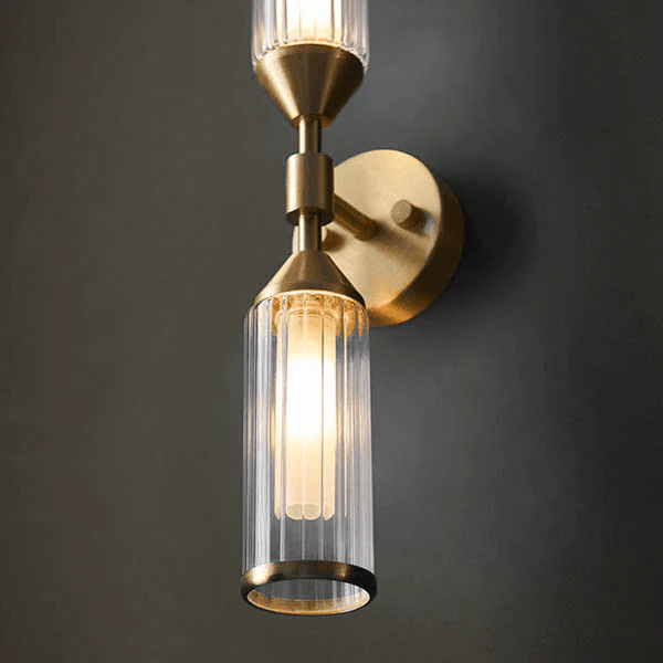 Apollo Gold & Glass Double Wall Light - Image 3