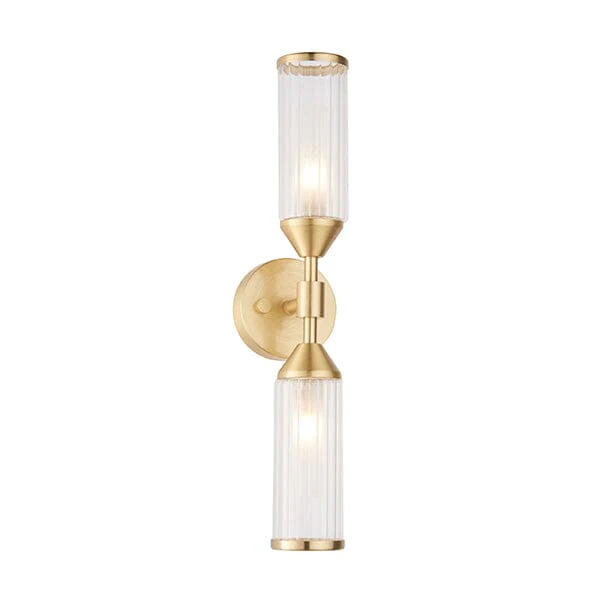 Apollo Gold & Glass Double Wall Light - Image 4