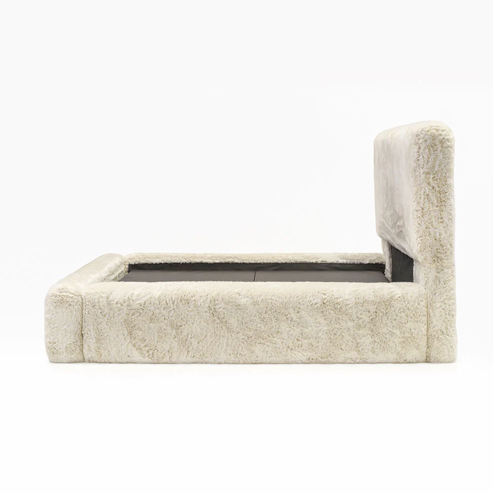 Arctic Luxury Cream Chunky Faux Fur Bed - Image 4