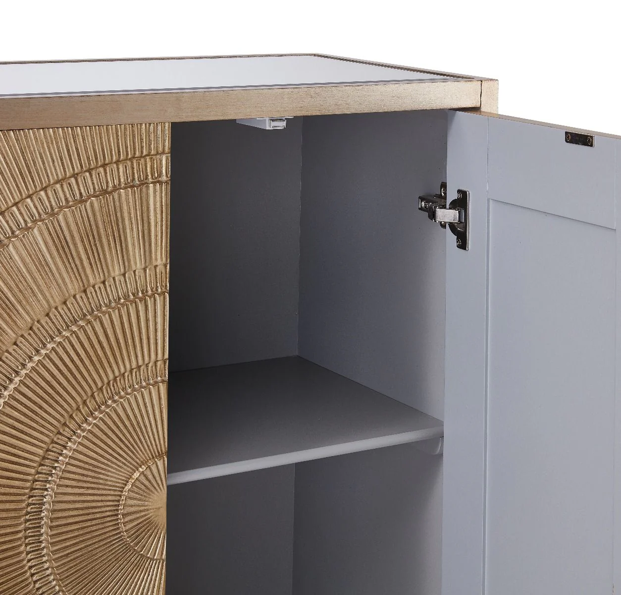 Ardella Gold Sunburst 4 Door Sideboard - Image 4