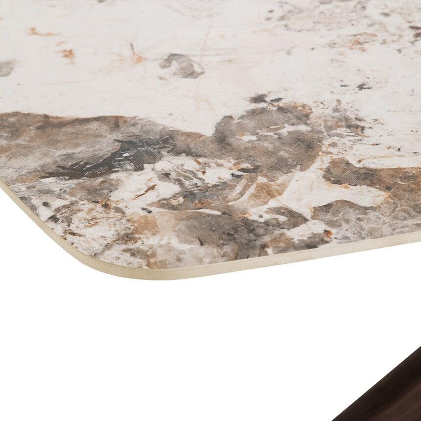 Arden Rectangular Walnut Dining Table with Sintered Stone Top - Image 5
