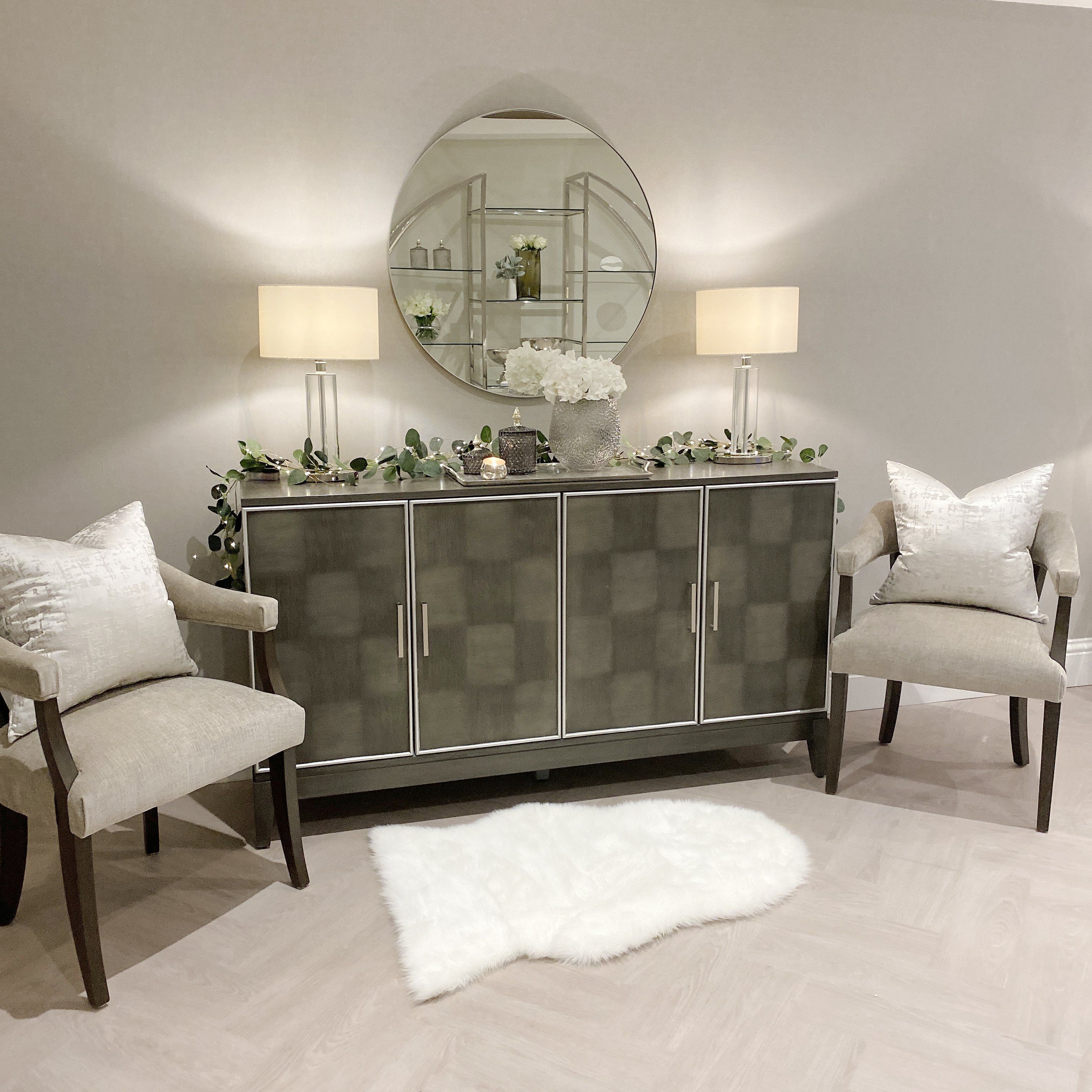 Argento Round Silver Mirror - Image 3
