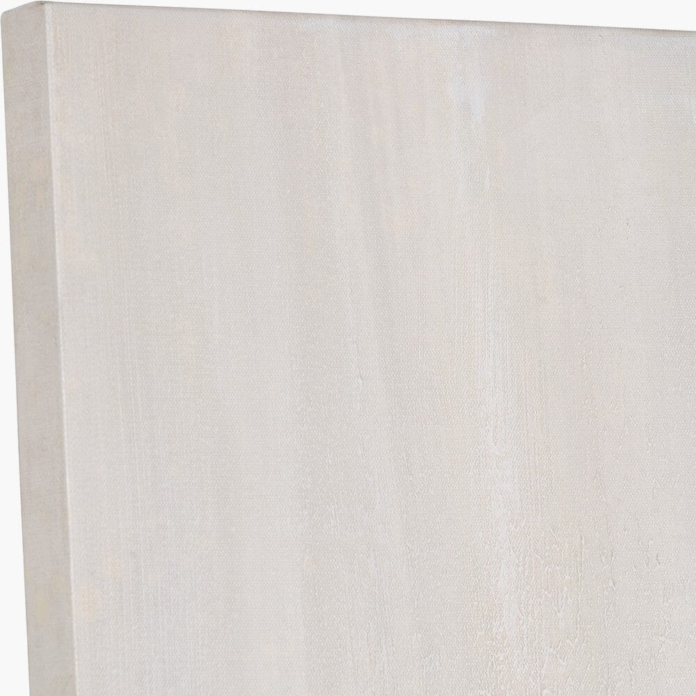 Aria White & Gold Abstract Frameless Canvas Wall Art - Image 3