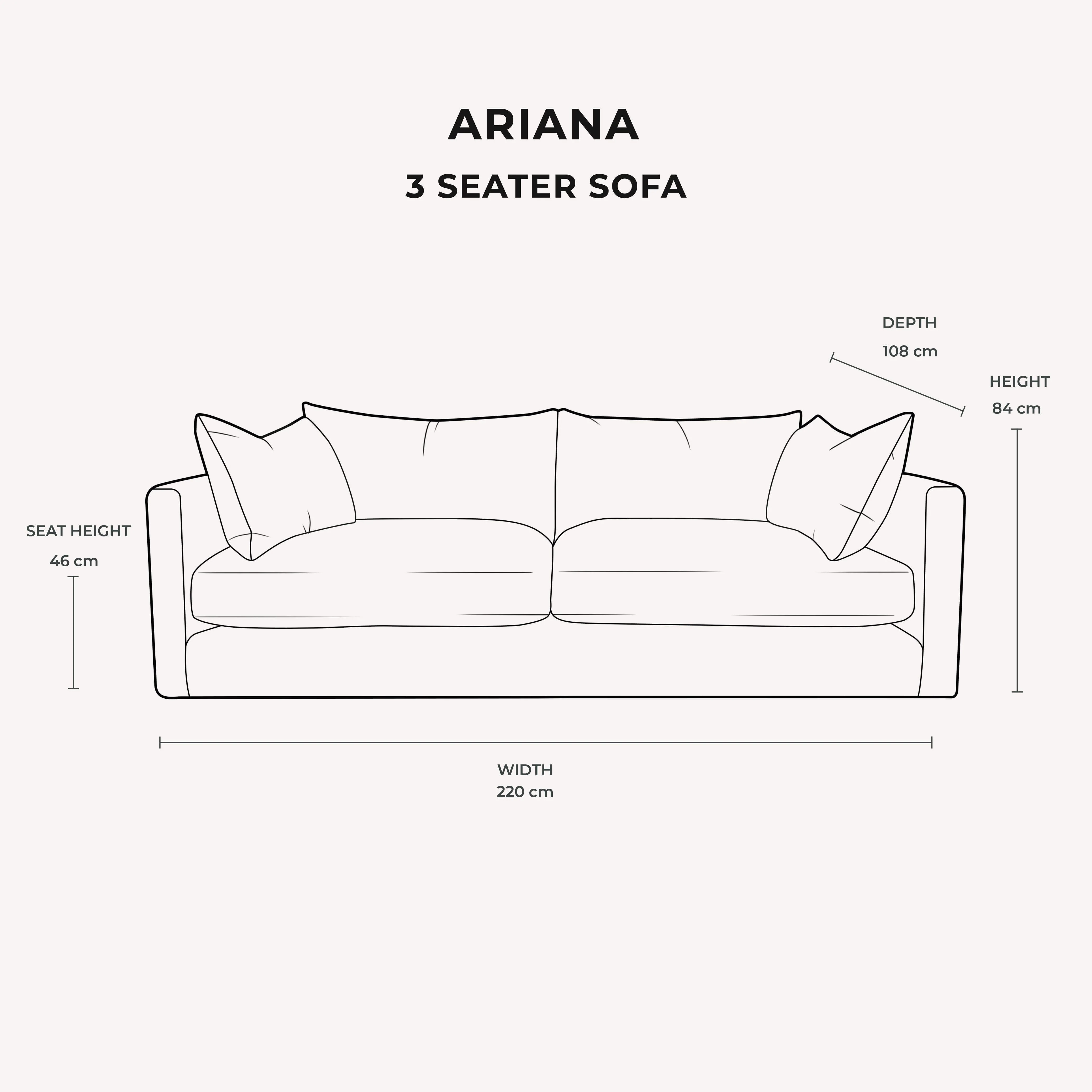 Ariana Mink Velvet Sofa Range - Image 9