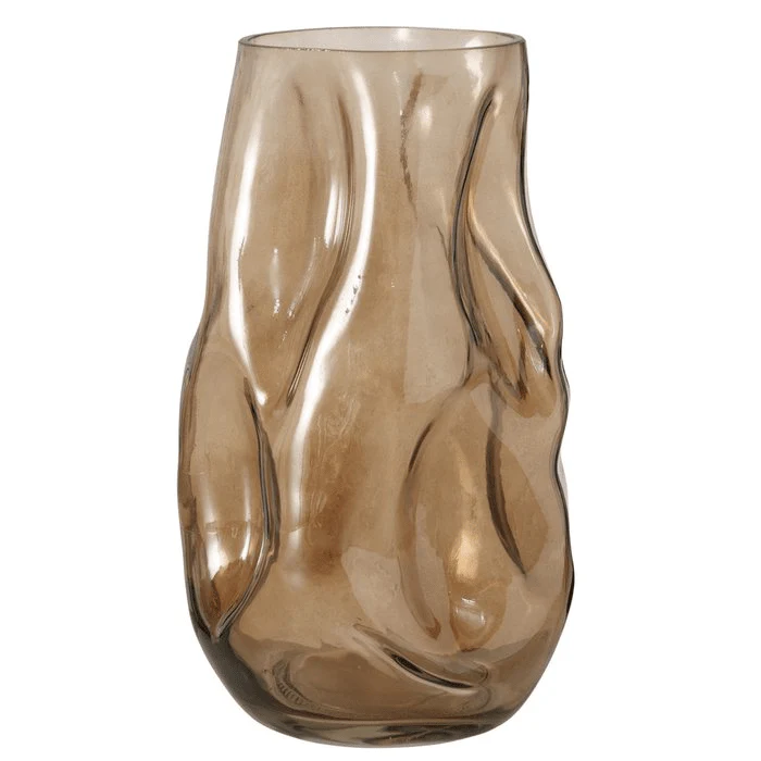 Arina Decorative Brown Glass Abstract Vase - Image 2