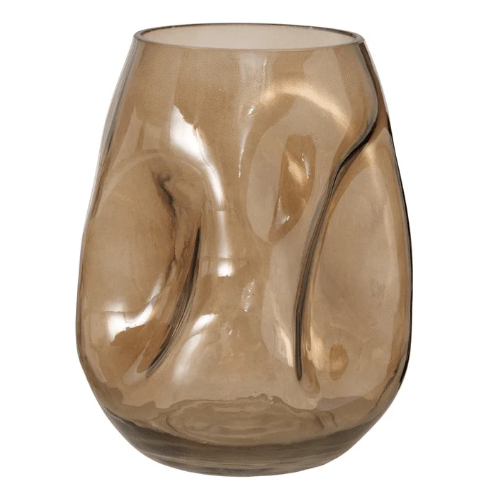 Arina Mini Decorative Brown Glass Abstract Vase - Image 3