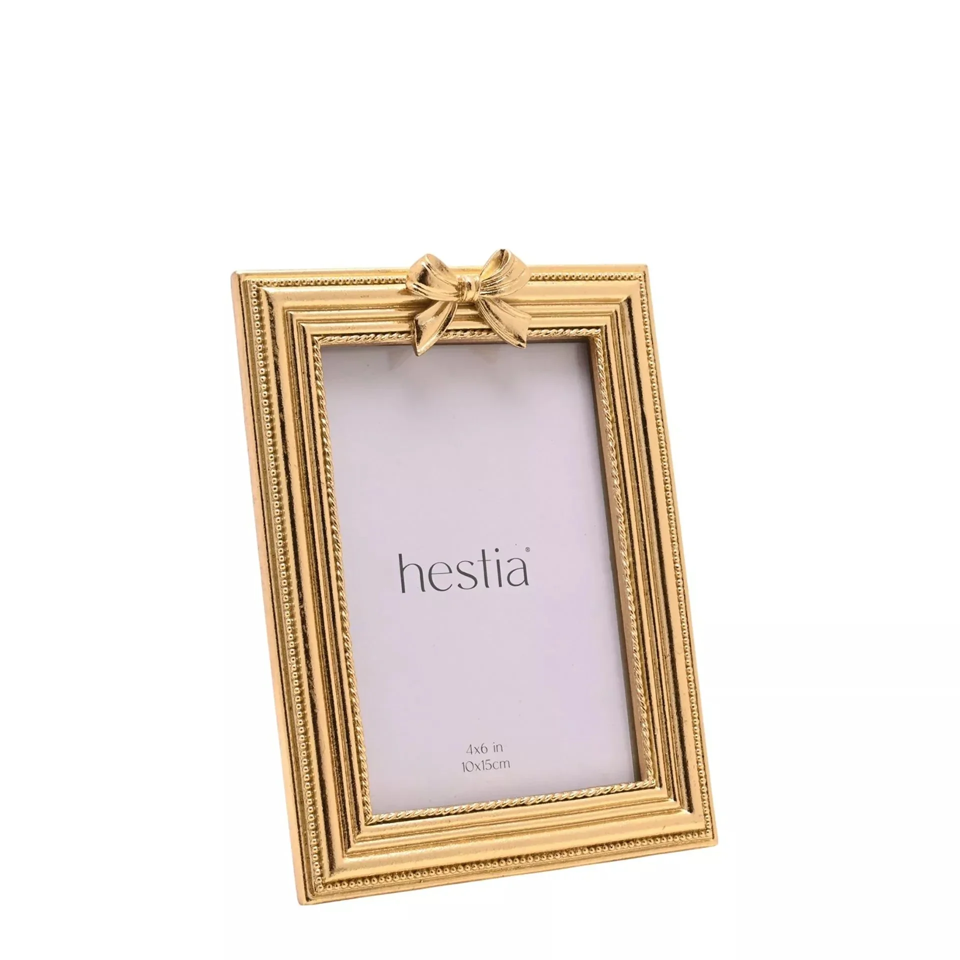 Aris Gold Bow Decorative Photo Frame - 4x6" - Image 2
