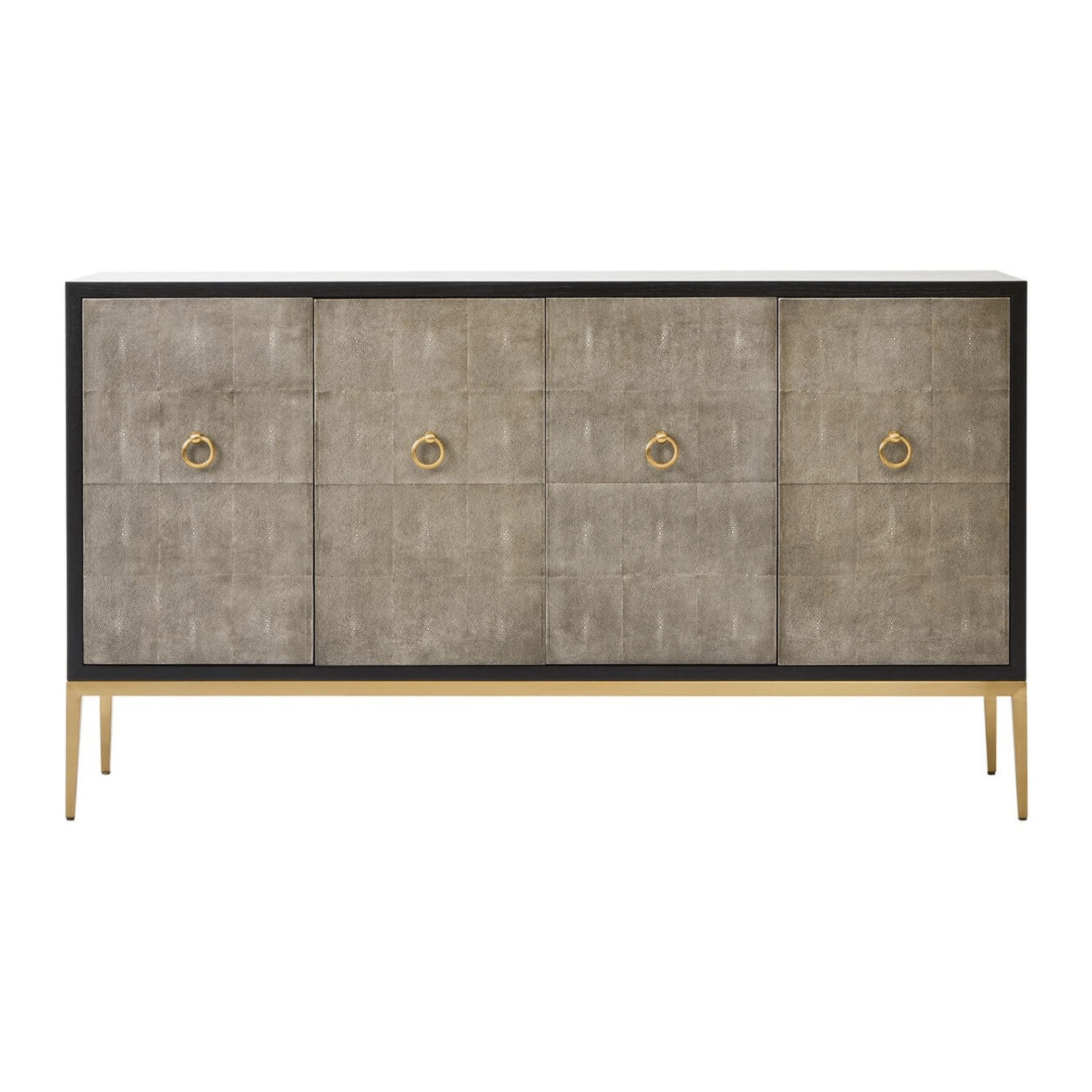 Arlen Premium Shagreen Effect 4 Door Sideboard with Gold Legs - Image 3