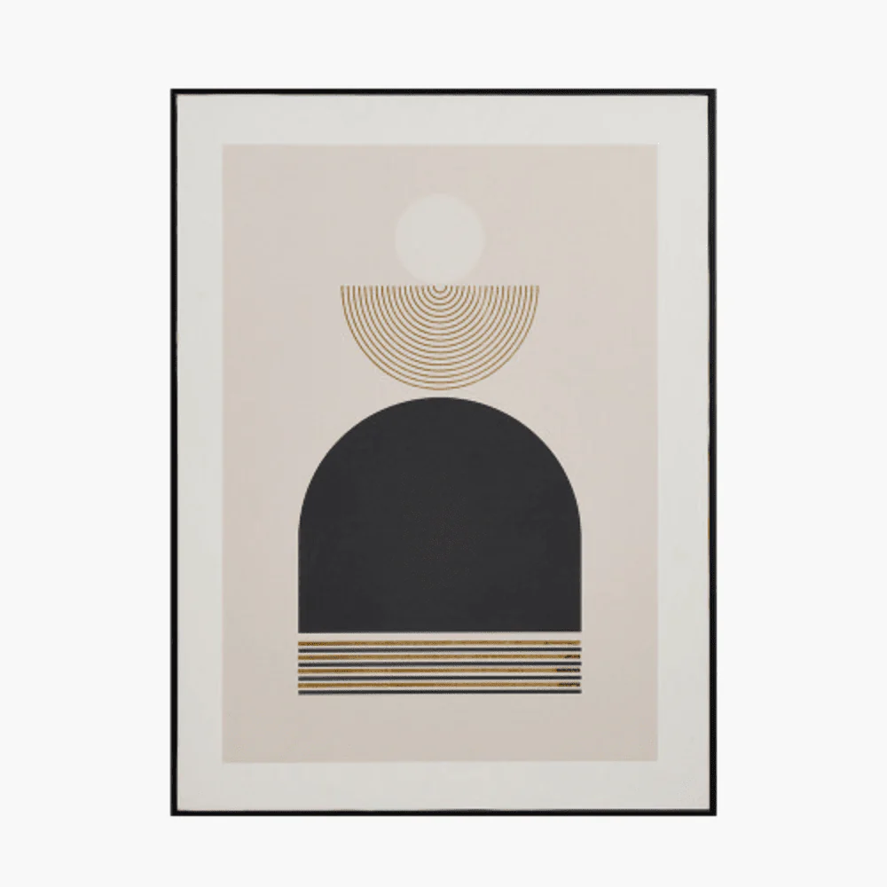Art Deco Black & Gold Framed Wall Art - Image 3
