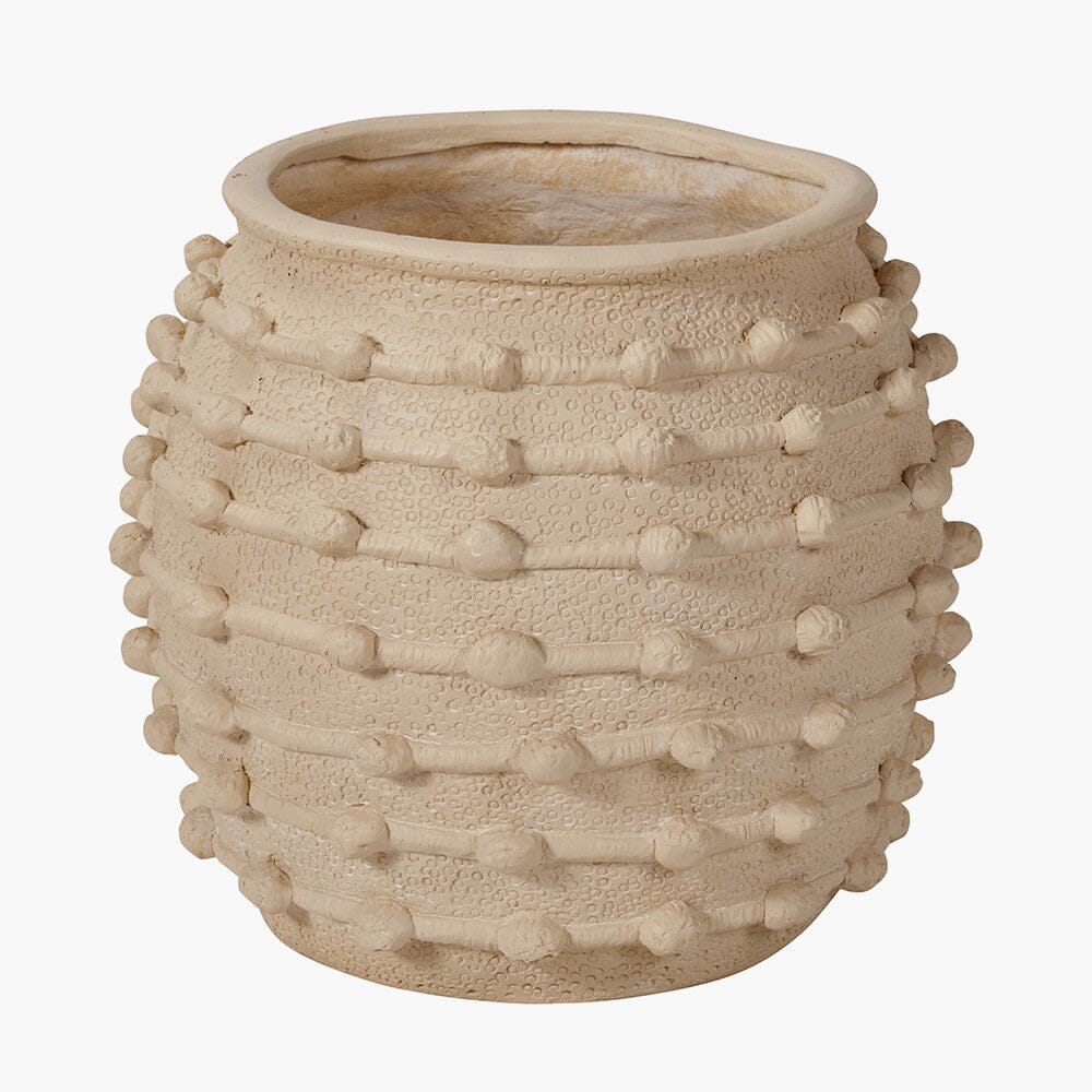 Arya Large Beige Bobble Effect Decorative Planter - Image 3