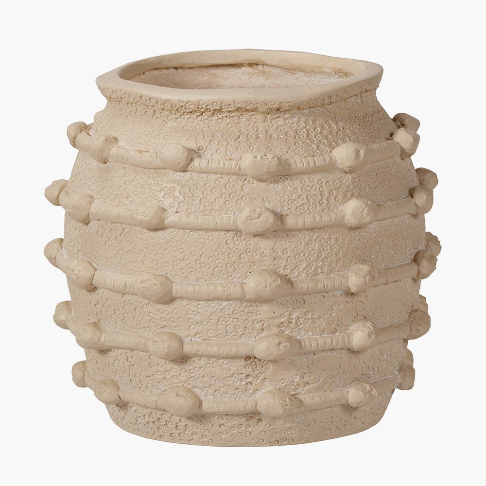Arya Medium Beige Bobble Effect Decorative Planter - Image 3
