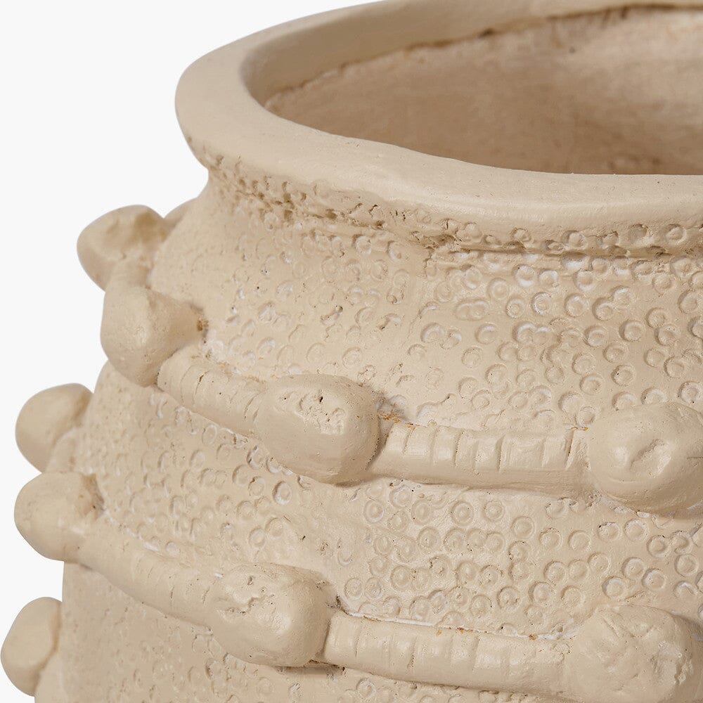 Arya Medium Beige Bobble Effect Decorative Planter - Image 4