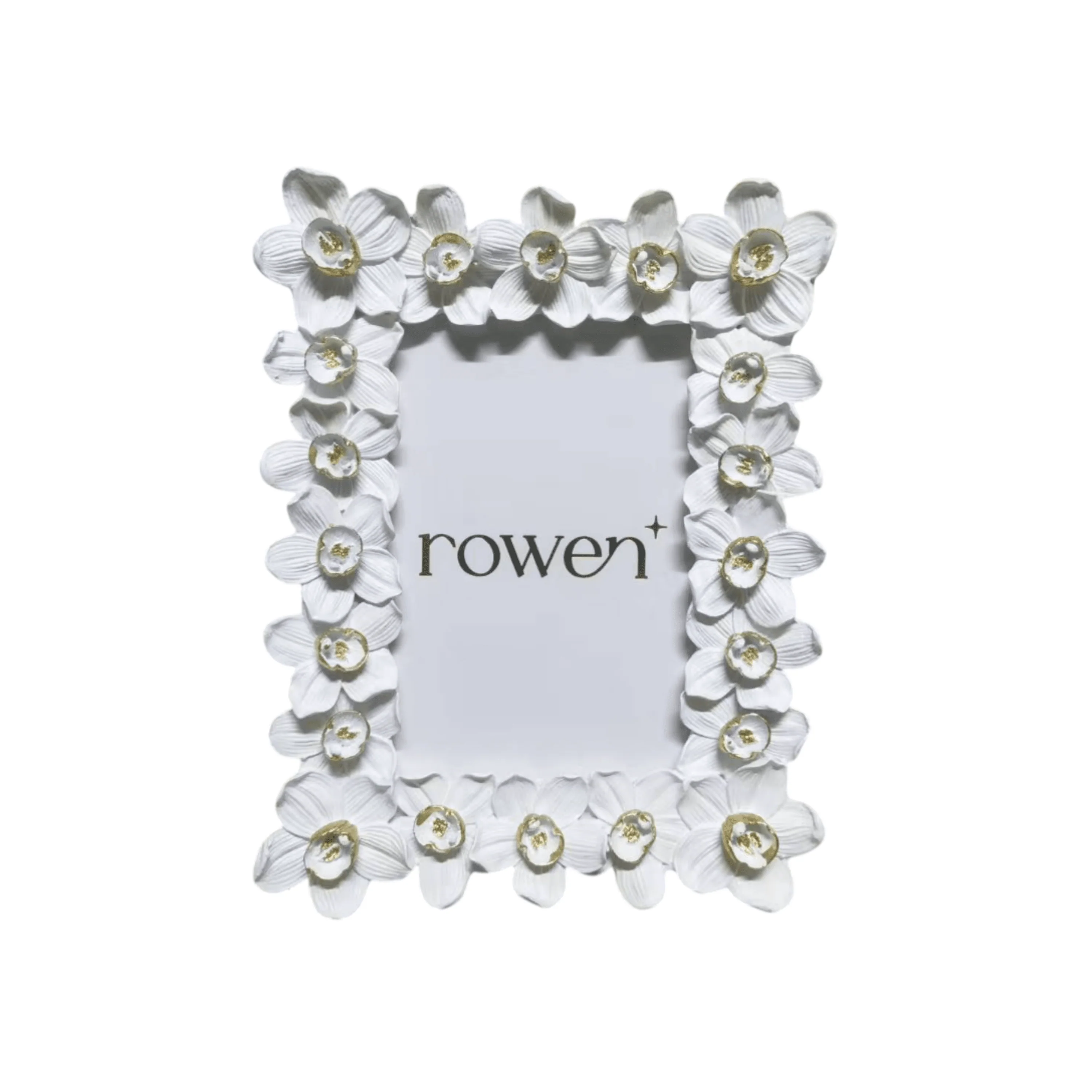Aryane Cream & Gold 3D Flowers Photo Frame - 4x6" - Image 2