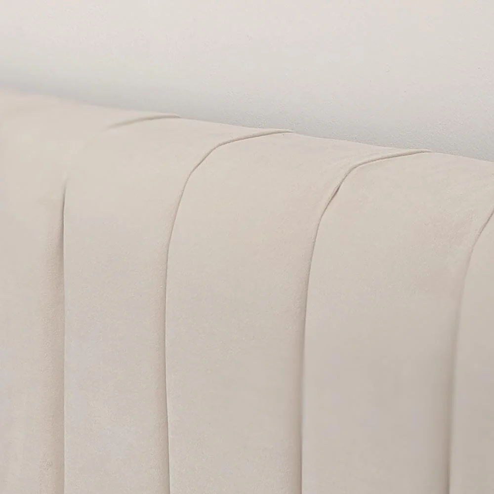Atlantis Cream Wide Floor Standing Headboard with Bed Base - Image 5