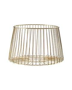 Aubree Matte Gold Large Wire Bowl - Image 3